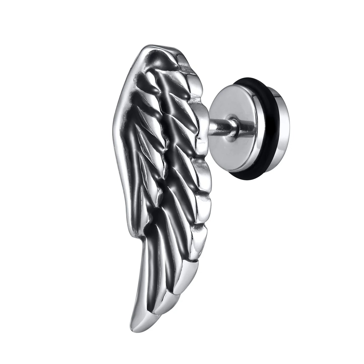 Gothic Devil Wing Stud Earrings