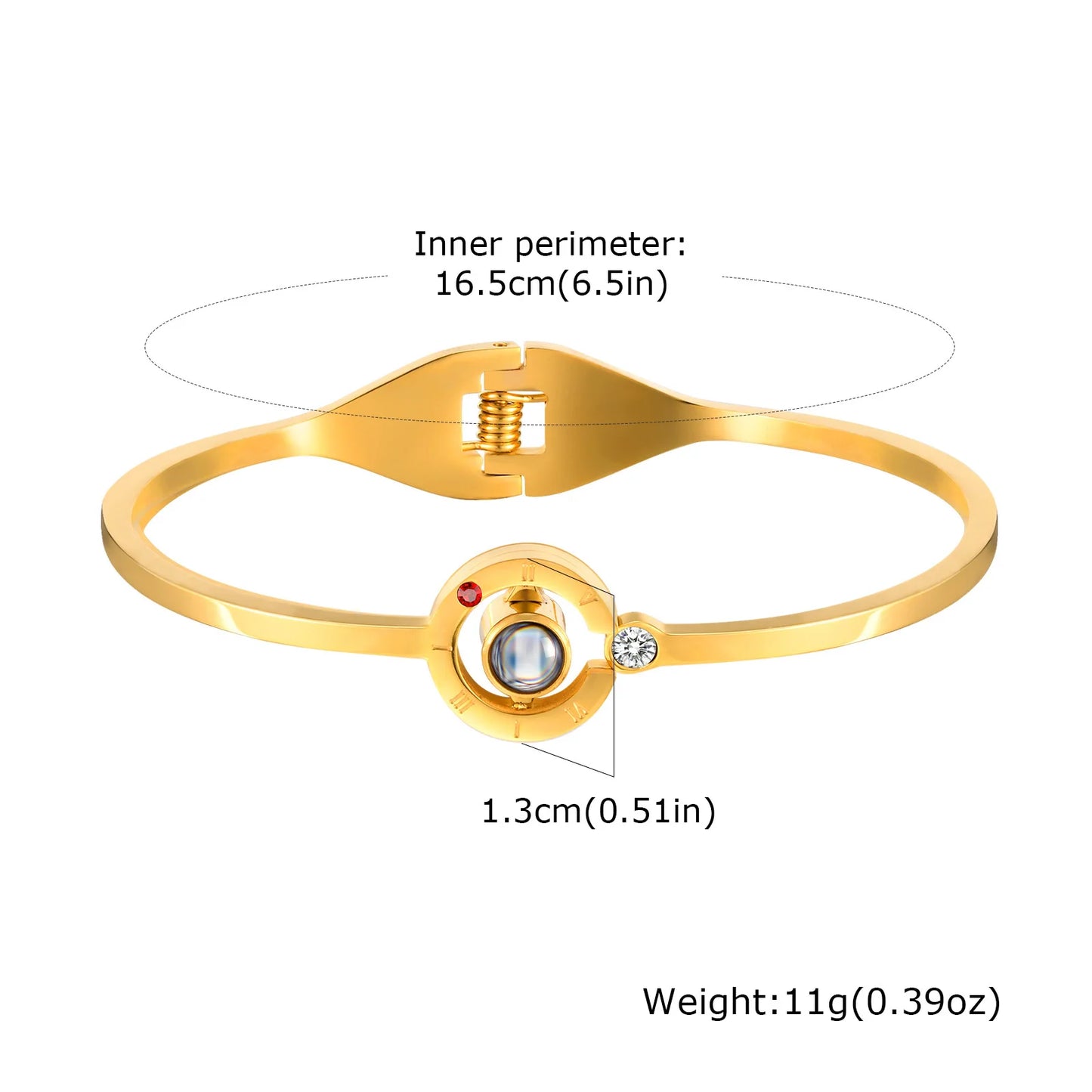 I Love You 100 Languages Projective Bangle
