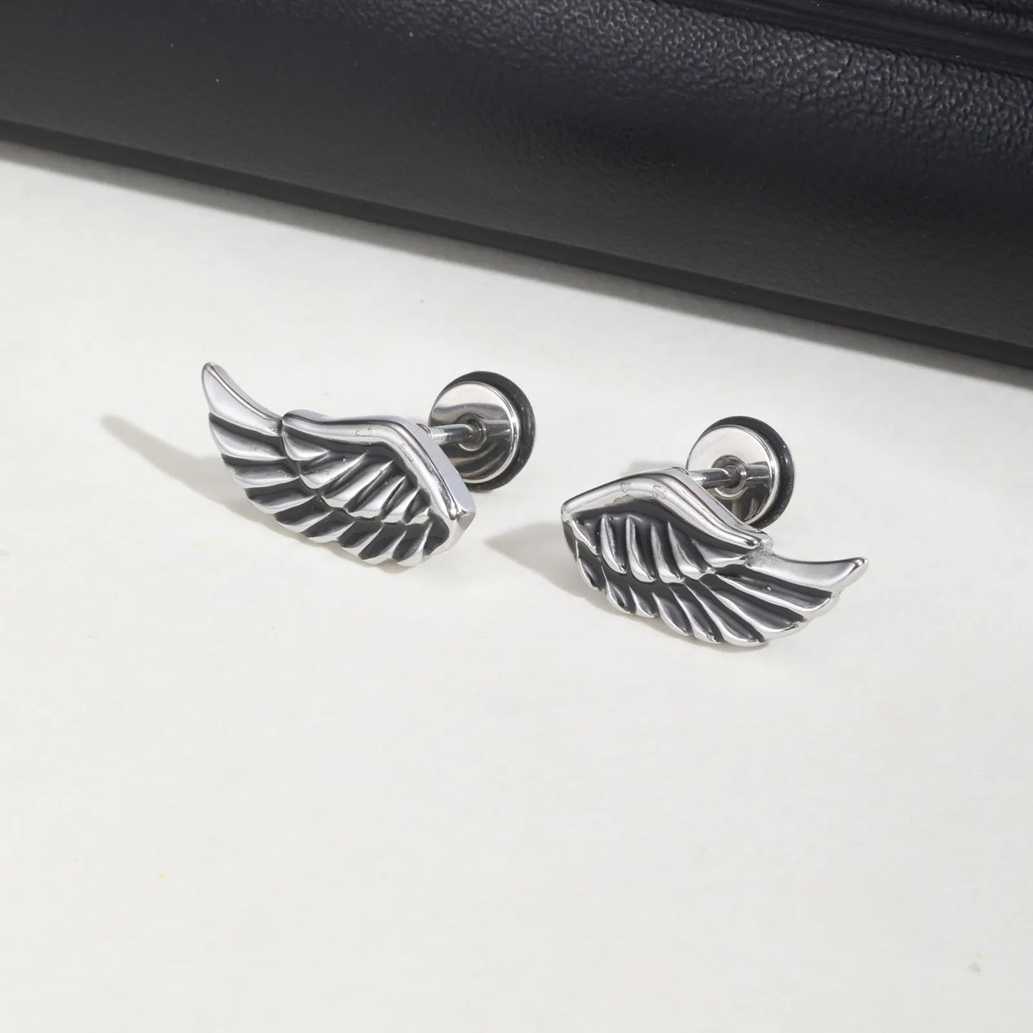 Gothic Devil Wing Stud Earrings