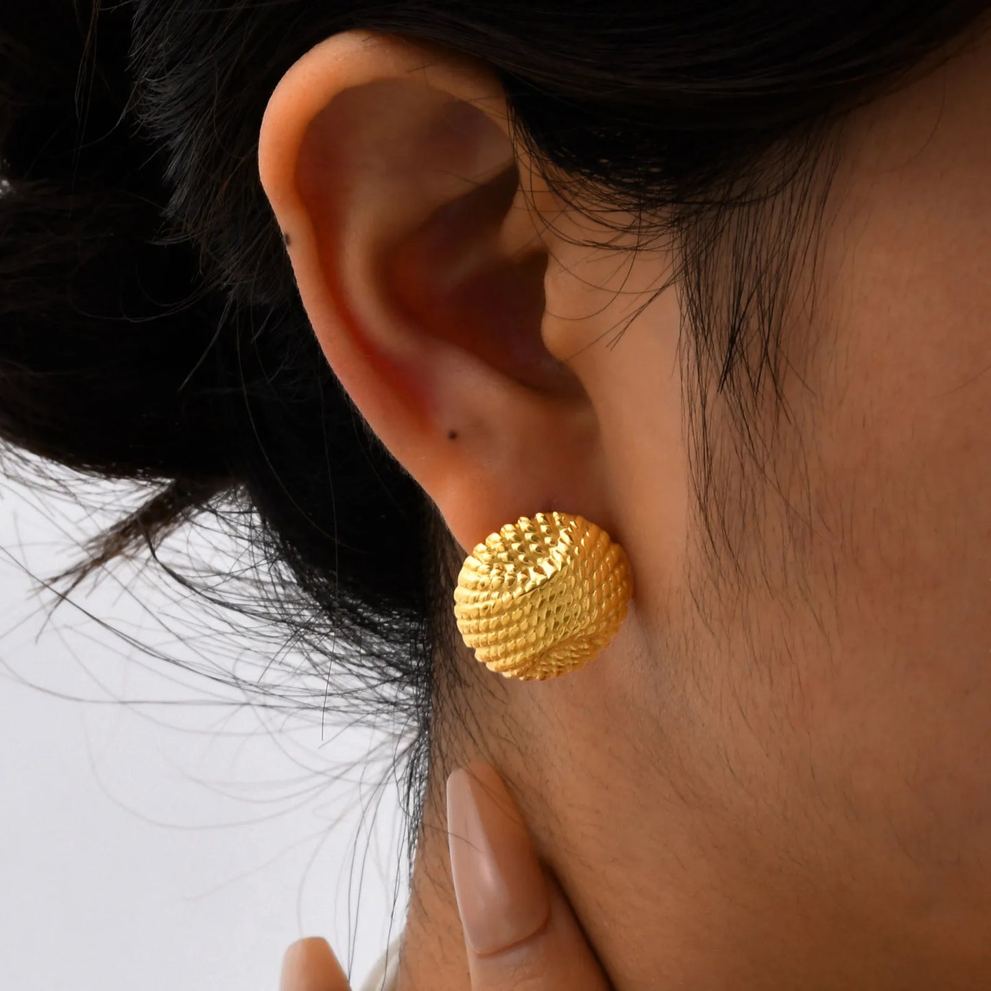 Chunky Earrings Gold Color For Women