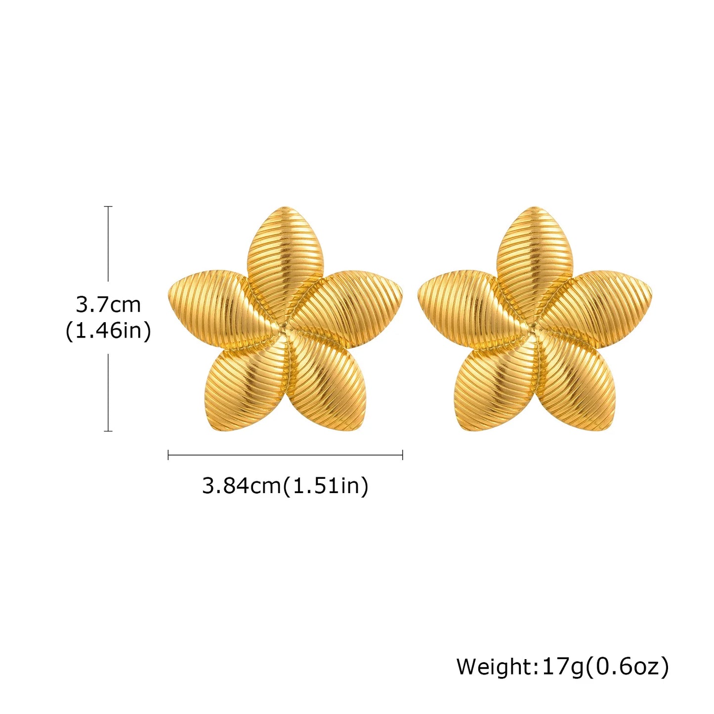 Chunky Earrings Cubic Zirconia Inlay For Women