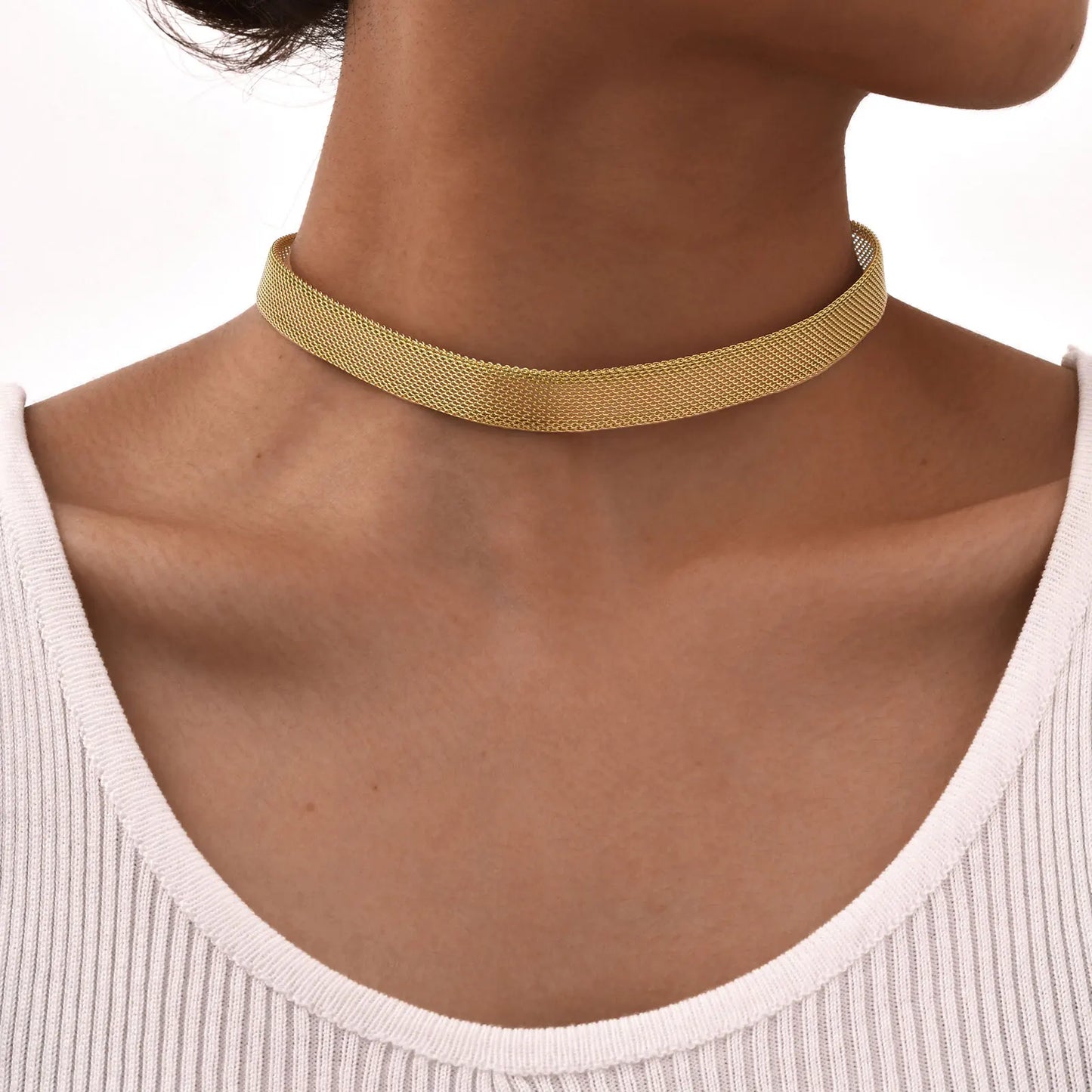Stainless Steel Mesh Chain Bracelet Necklace