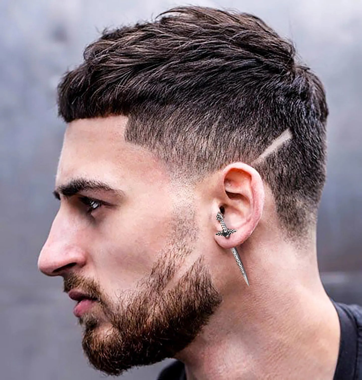 Rock Punk Sword Style Stud Earrings