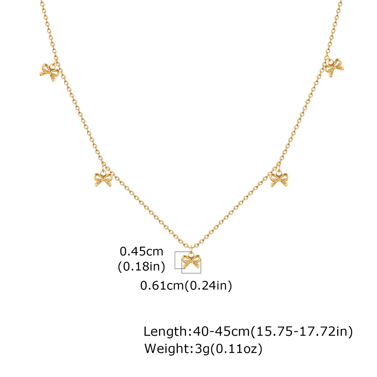 Dainty Bow Accessories Necklaces