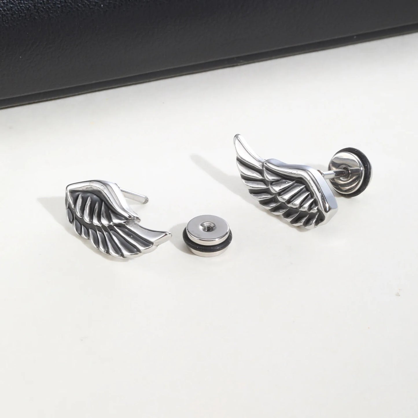 Gothic Devil Wing Stud Earrings