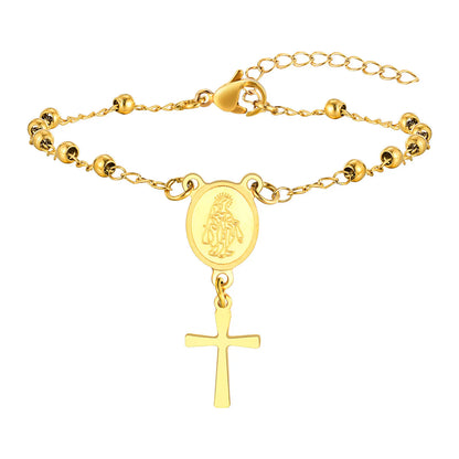 Cross and Virgin Mary Prayer Bracelets