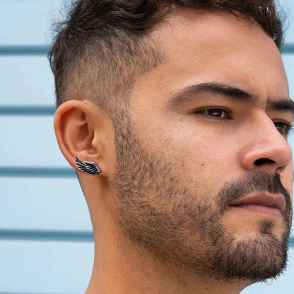Gothic Devil Wing Stud Earrings