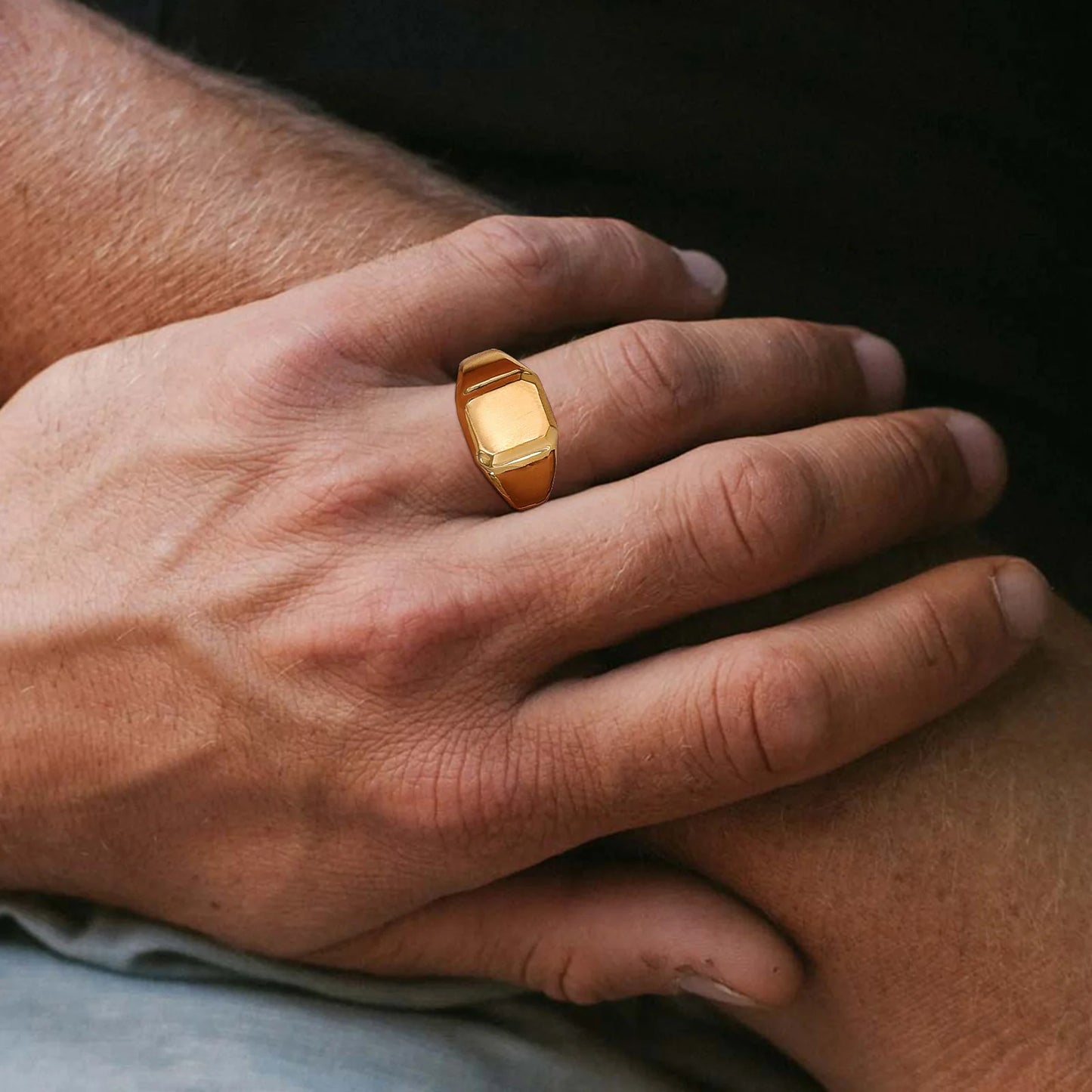 Personalized Square Top Signet Ring