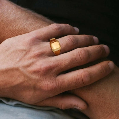 Personalized Square Top Signet Ring