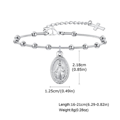Cross and Virgin Mary Prayer Bracelets