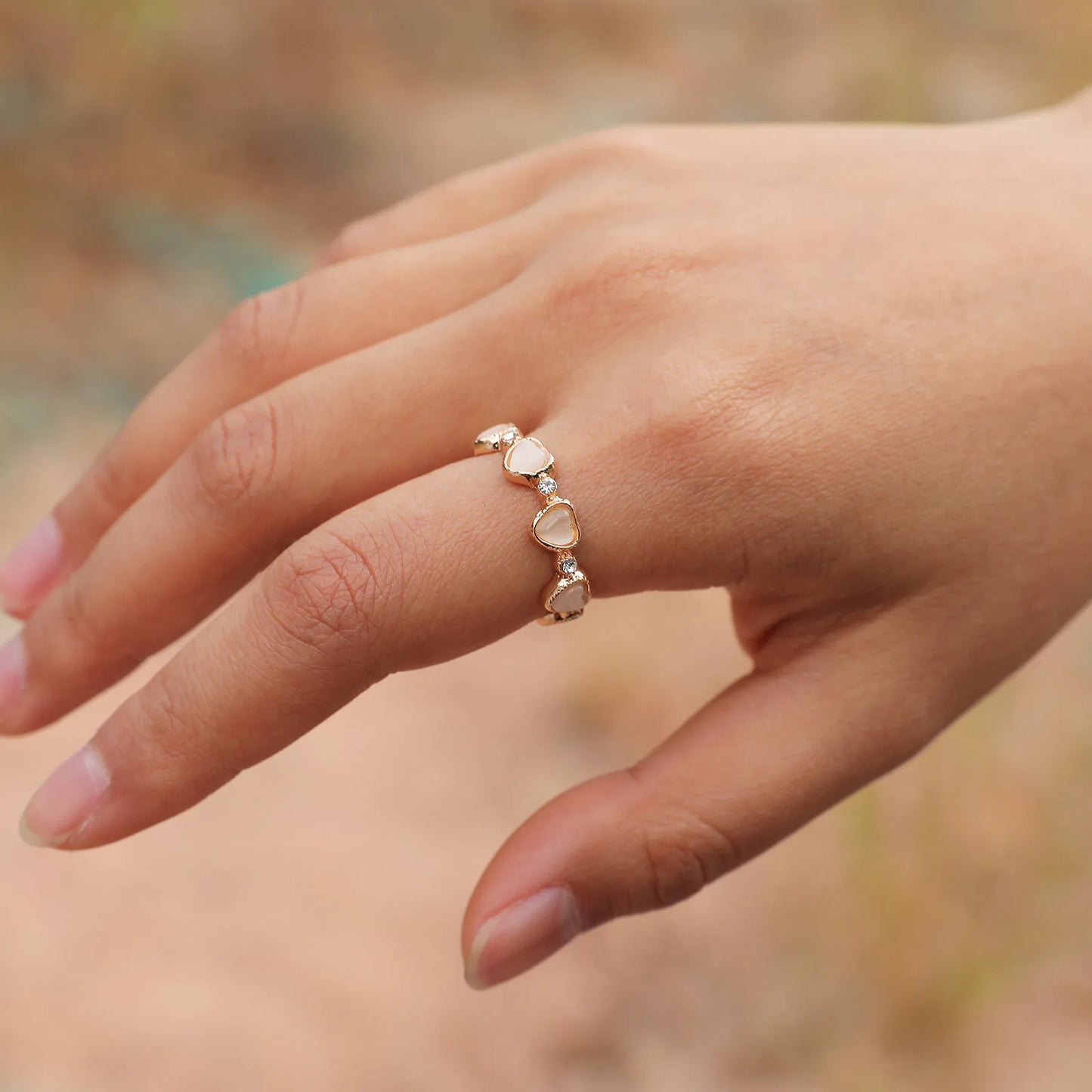 Dainty Love Heart Rings for Women