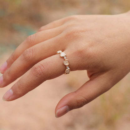 Dainty Love Heart Rings for Women