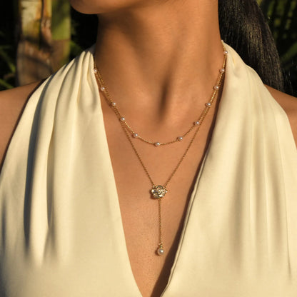 Elegant Simulated Pearl Beads Chain Necklaces