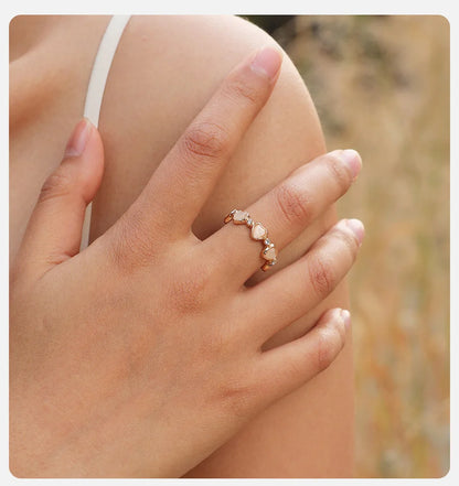 Dainty Love Heart Rings for Women