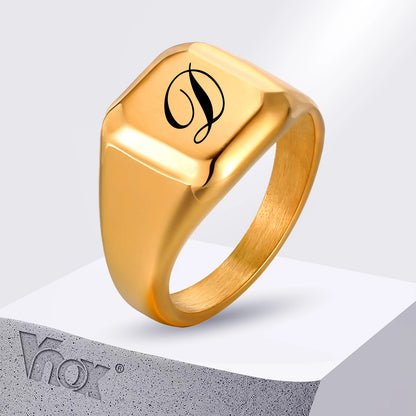 Personalized Square Top Signet Ring