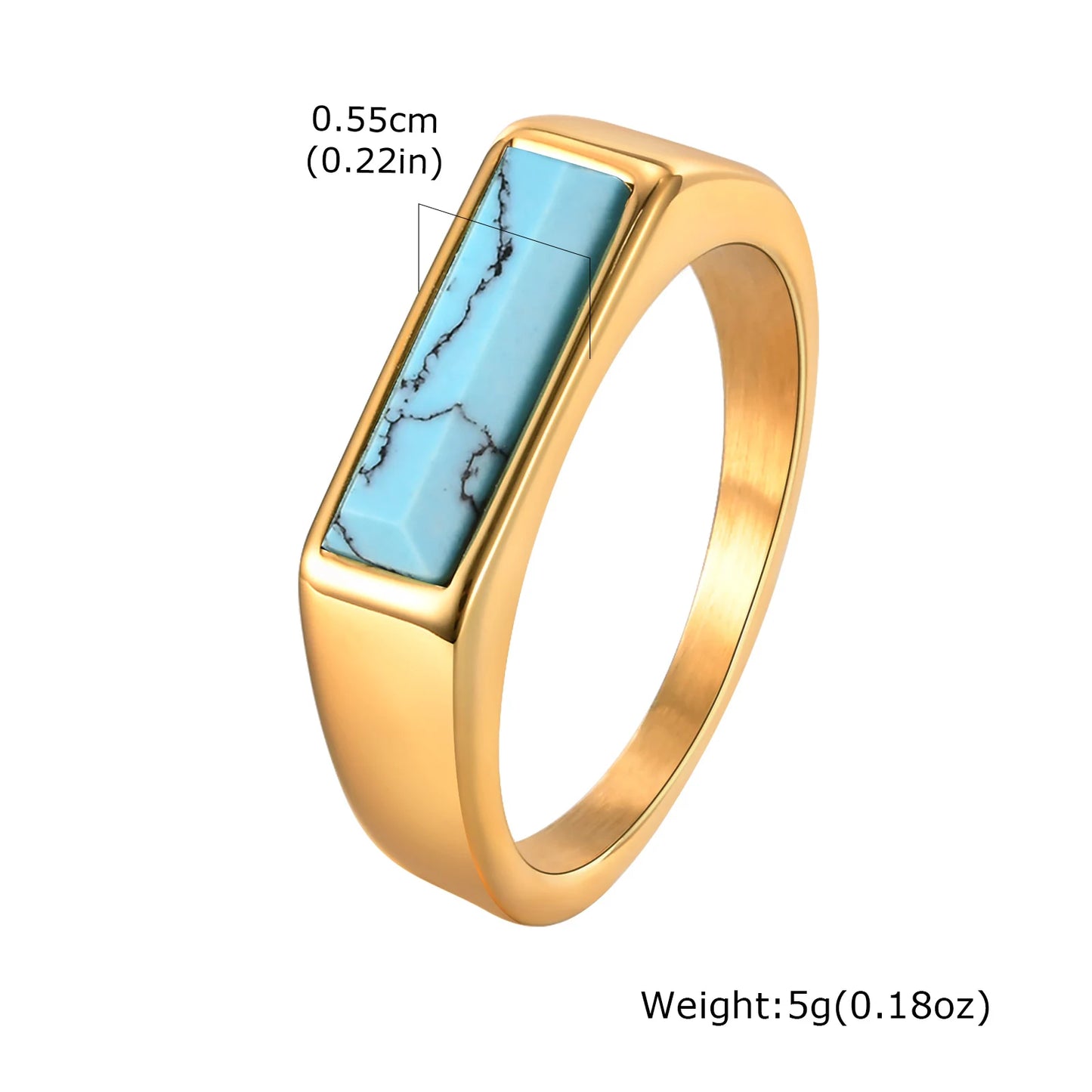 Natural Stone Signet Ring