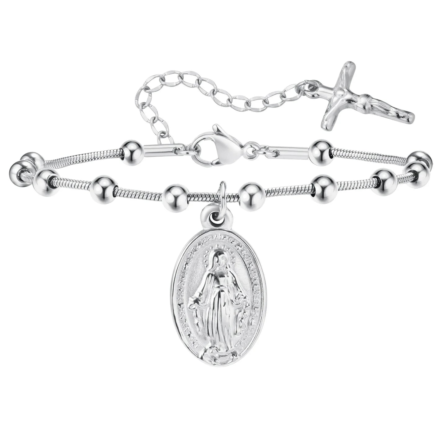 Cross and Virgin Mary Prayer Bracelets