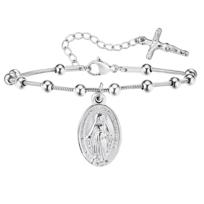 Cross and Virgin Mary Prayer Bracelets