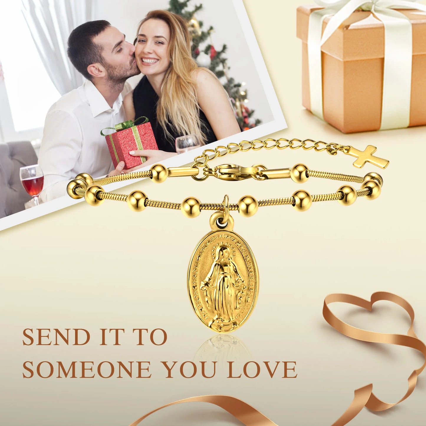 Cross and Virgin Mary Prayer Bracelets