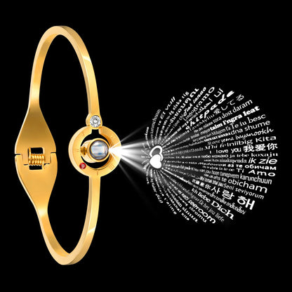 I Love You 100 Languages Projective Bangle