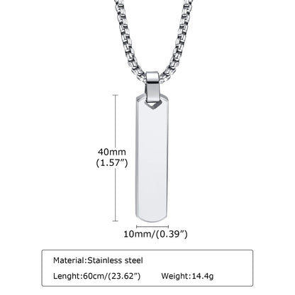 Free Personalized Bar Necklaces