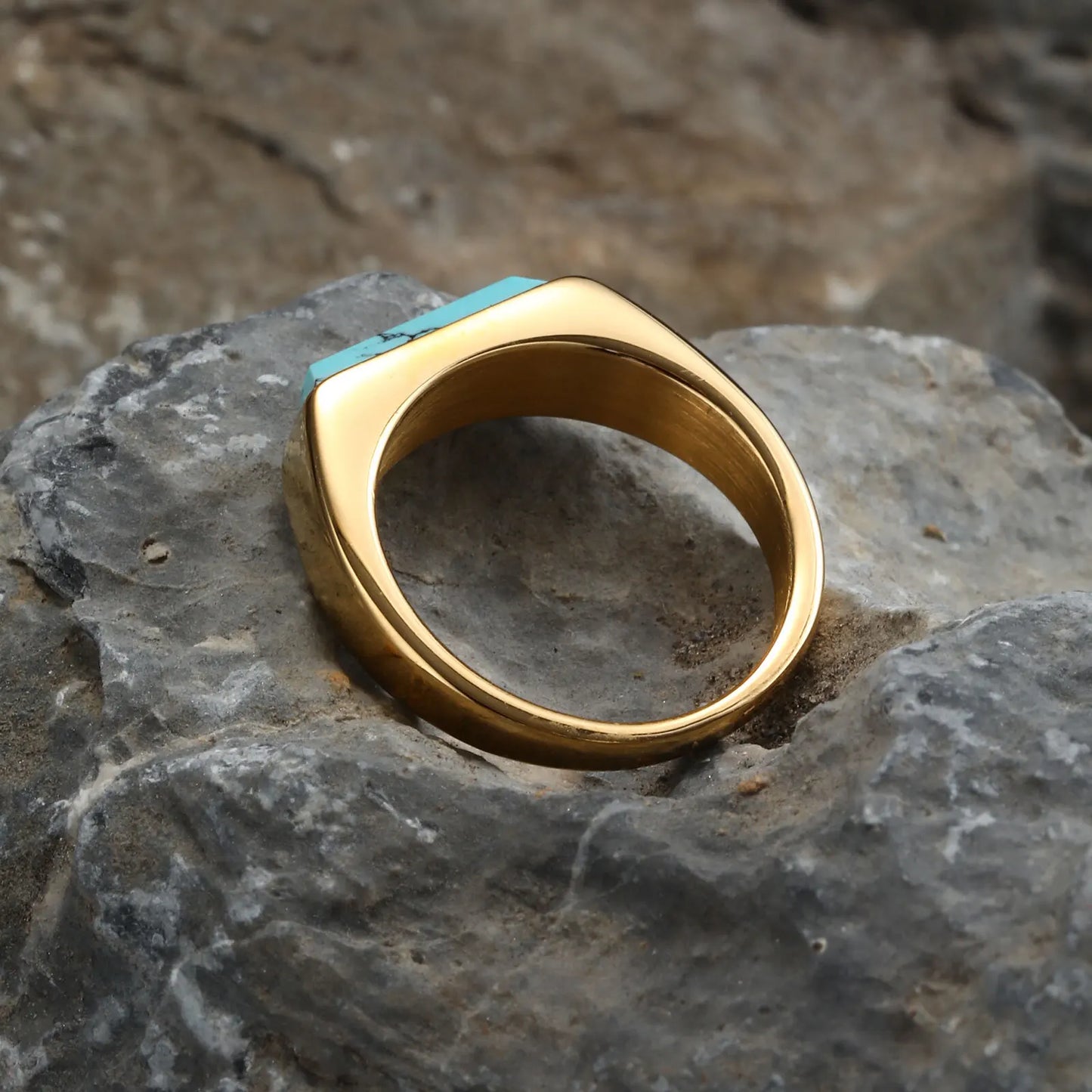 Natural Stone Signet Ring