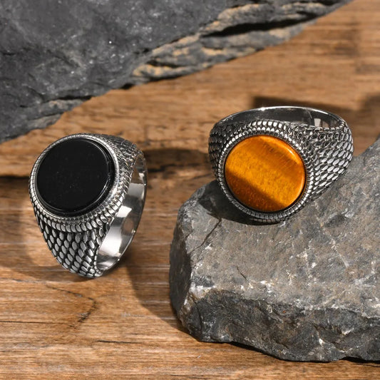 Dragon Scales Textured Signet Ring
