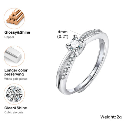Bling Cubic Zirconia Stone Solitaire Rings