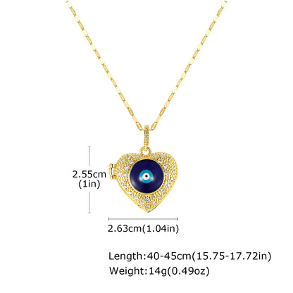 Evil Eye Women Zircon Photo Locket