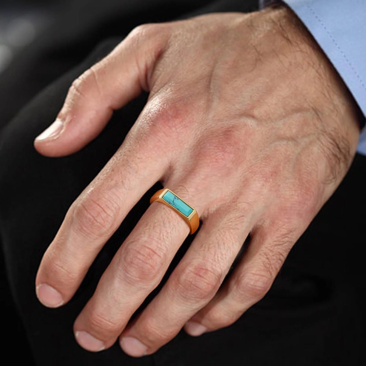 Natural Stone Signet Ring