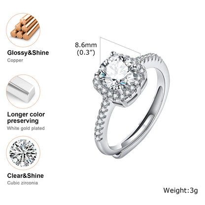 Bling Cubic Zirconia Stone Solitaire Rings