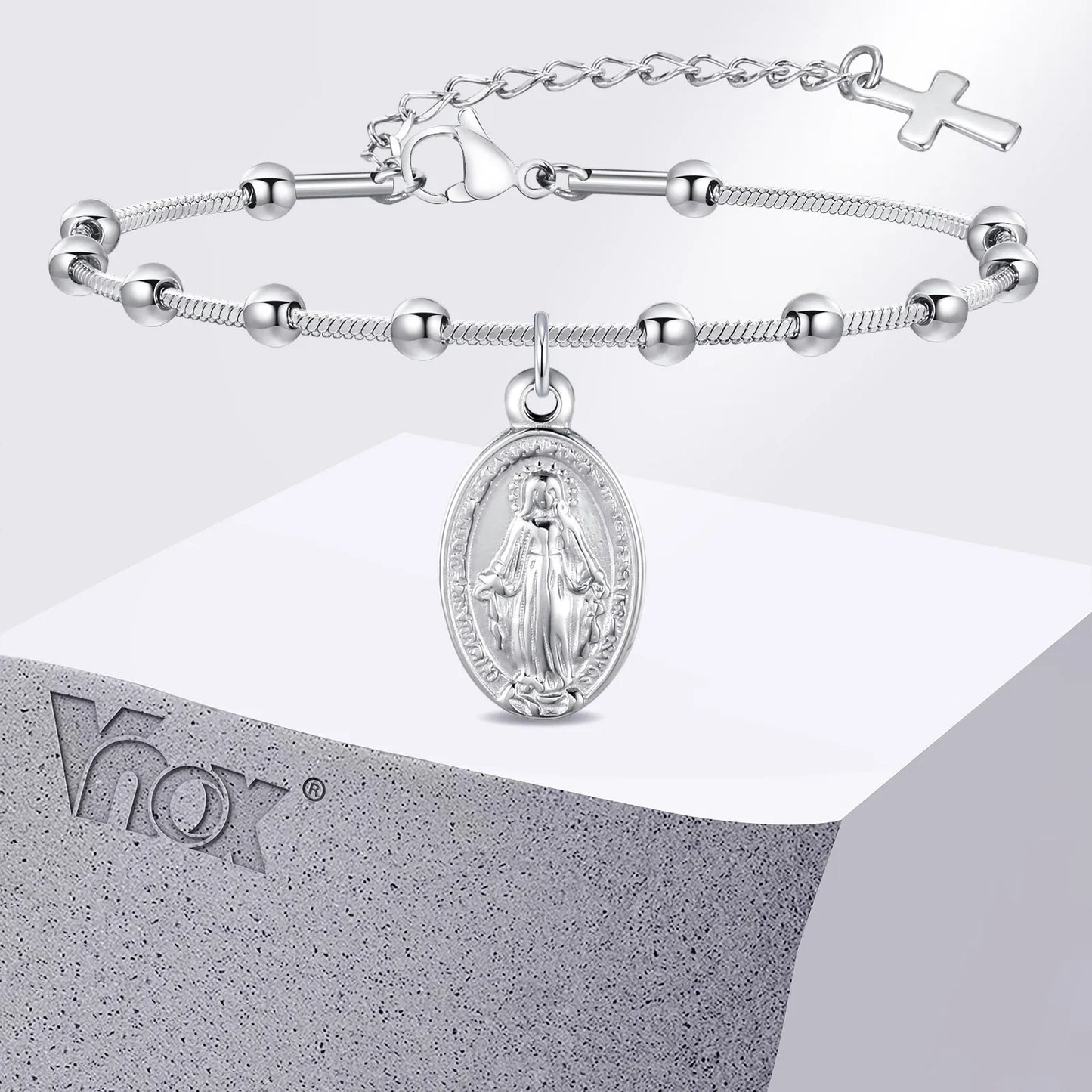 Cross and Virgin Mary Prayer Bracelets