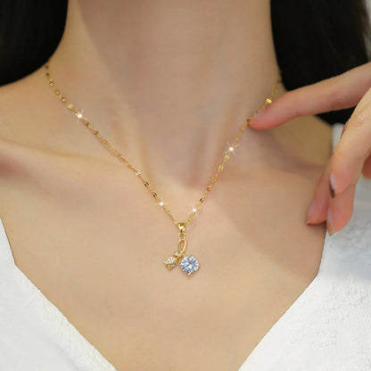 Bling CZ Stone Rose Necklaces