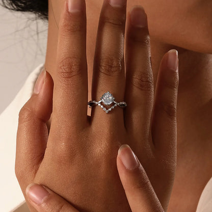 Bling Cubic Zirconia Stone Solitaire Rings