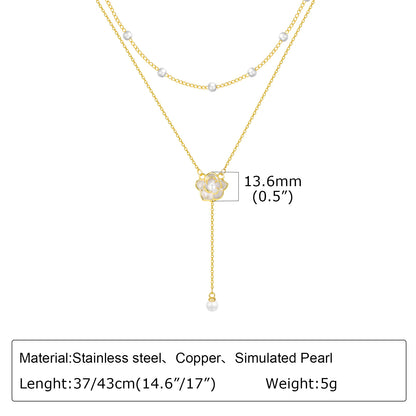 Elegant Simulated Pearl Beads Chain Necklaces