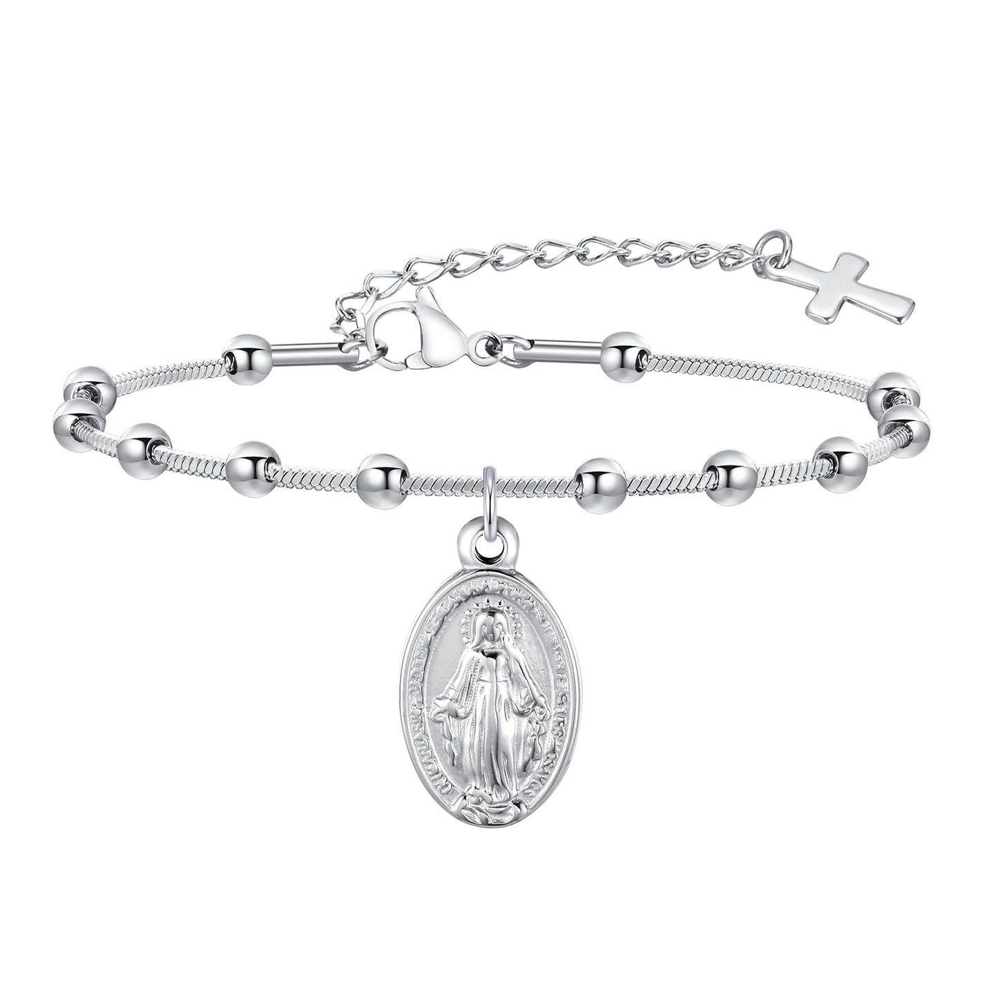 Cross and Virgin Mary Prayer Bracelets