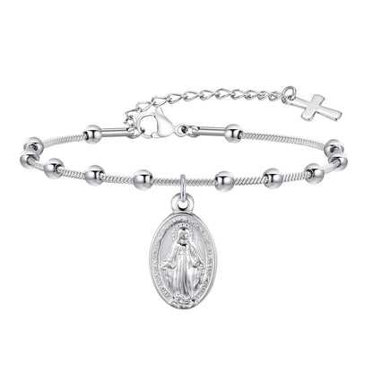 Cross and Virgin Mary Prayer Bracelets
