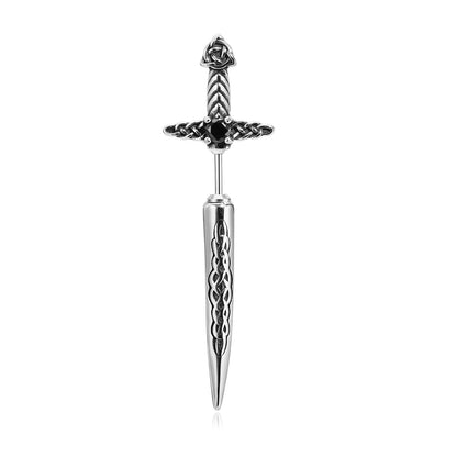 Rock Punk Sword Style Stud Earrings